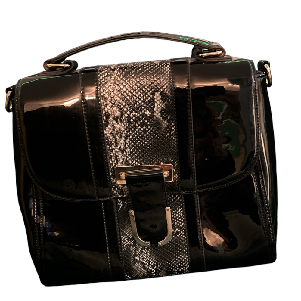 Python Patent Lady Bag by cleo - Picture 5 of 6
